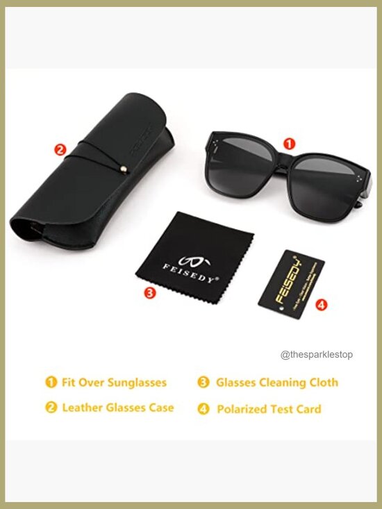 Oversized Polarized Fit Over Sunglasses Square Cat Eye Trendy